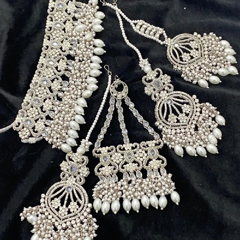 Jewelry Deals That Outshine The Rest Shree Chamunda Jewellers Crystal Stone And Pearl Necklace Set