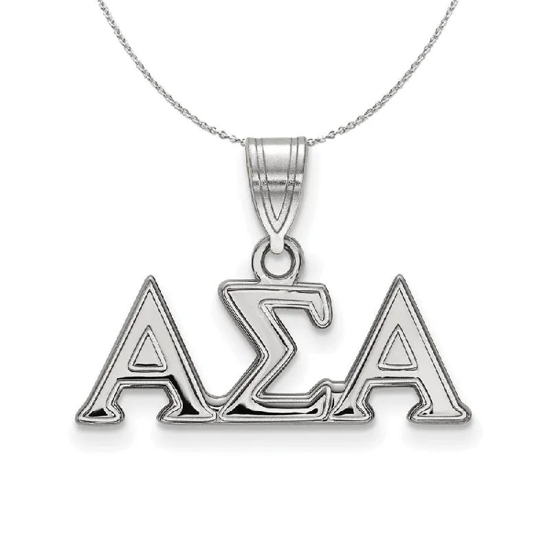 Jewelry Sale Bonanza – Grab Your Sparkle Now Sterling Silver Alpha Sigma Alpha Medium Greek Necklace