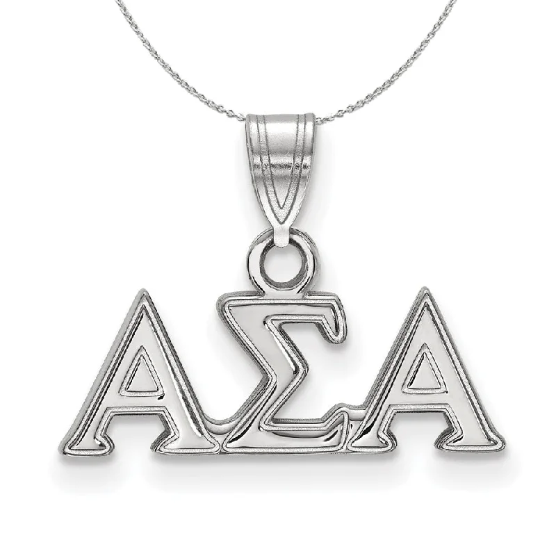 Best Jewelry Sale Prices – Limited-Time Offer Sterling Silver Alpha Sigma Alpha Small Greek Necklace