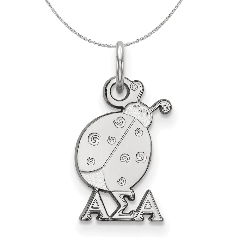 Shop High-Quality Jewelry At Jaw-Dropping Discounts Sterling Silver Alpha Sigma Alpha XS (Tiny) Pendant Necklace