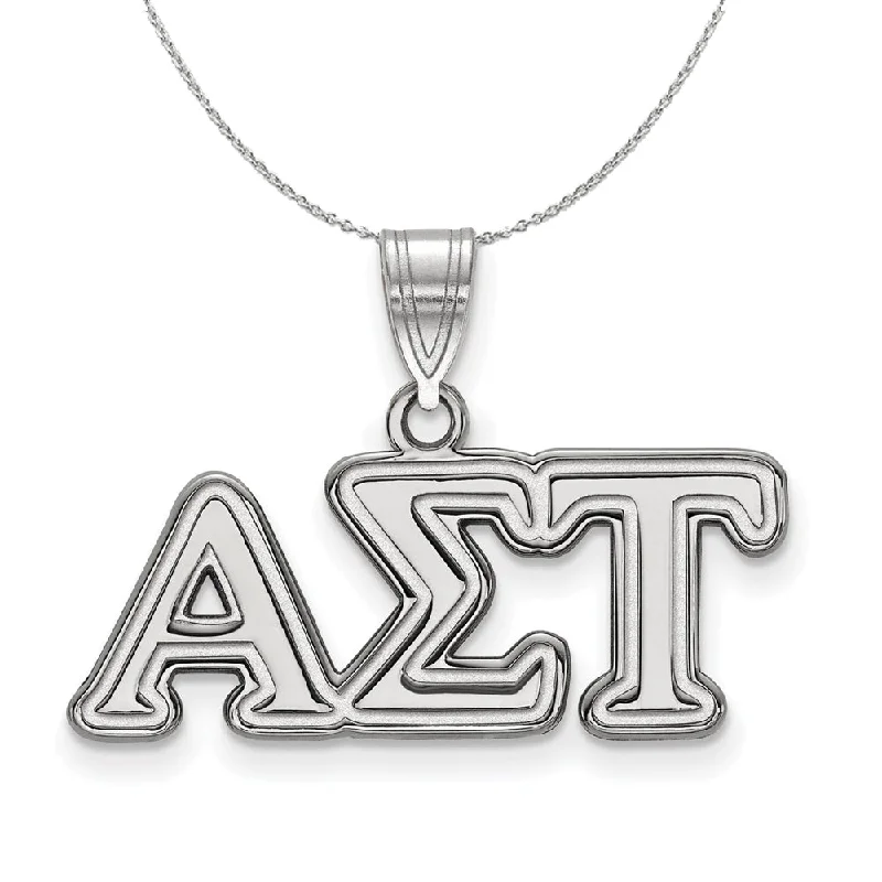 Elegant Jewelry At Unbeatable Prices – Shop Today Sterling Silver Alpha Sigma Tau Medium Greek Necklace