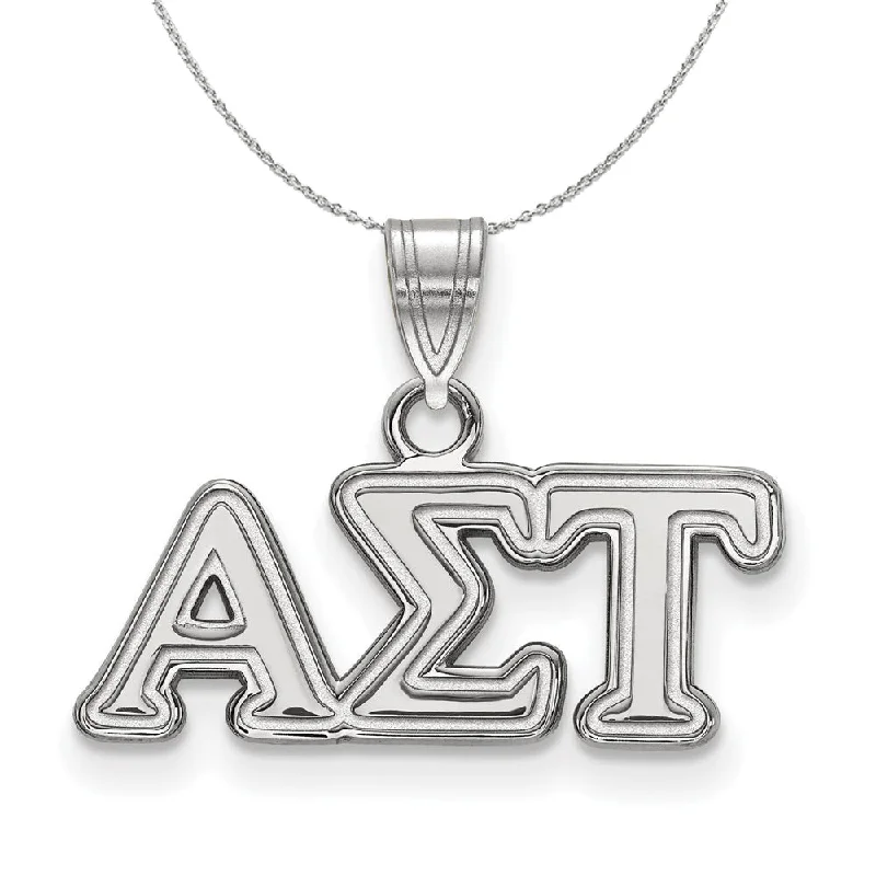 Timeless Jewelry Styles At Wallet-Friendly Prices Sterling Silver Alpha Sigma Tau Small Greek Necklace