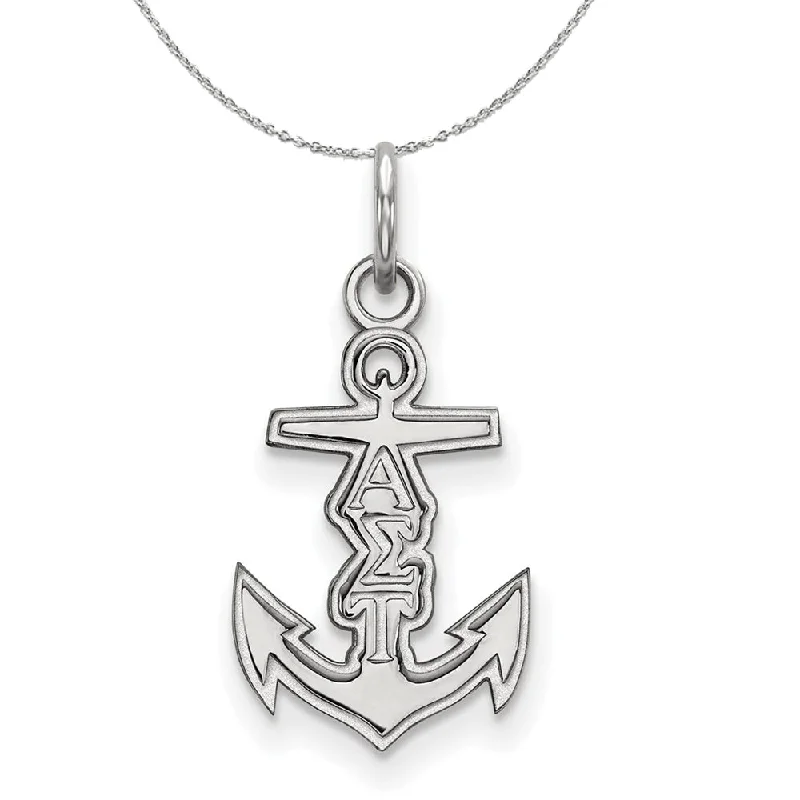 Sparkle In Style With Our Best Jewelry Deals Sterling Silver Alpha Sigma Tau XS (Tiny) Pendant Necklace