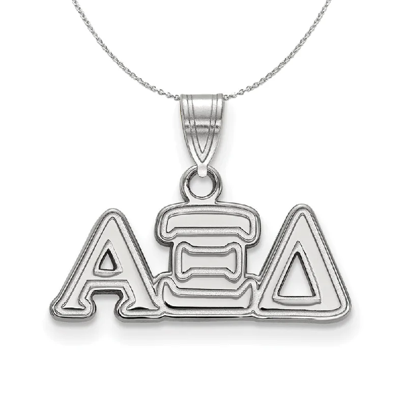 High-End Sparkle, Low-End Prices – Shop Now Sterling Silver Alpha Xi Delta Small Greek Necklace