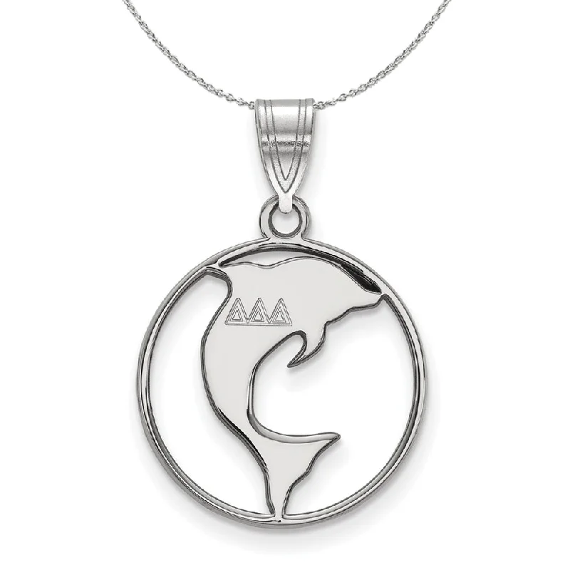 Unmissable Discounts On Timeless Jewelry Pieces Sterling Silver Delta Delta Delta Medium Circle Pendant Necklace