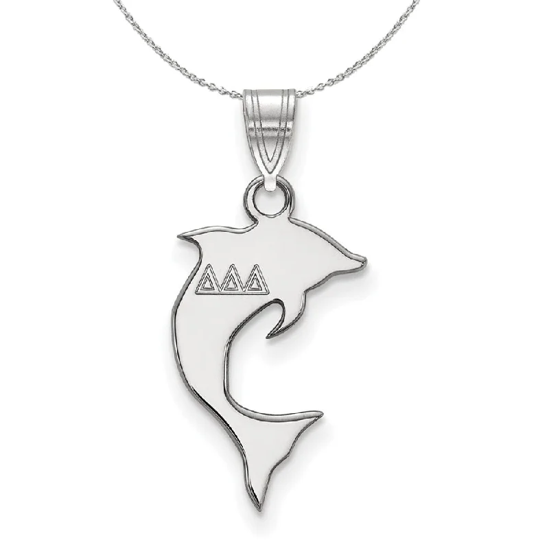 Luxury Jewelry Sale – Elegant Styles At Unbeatable Prices Sterling Silver Delta Delta Delta Small Pendant Necklace