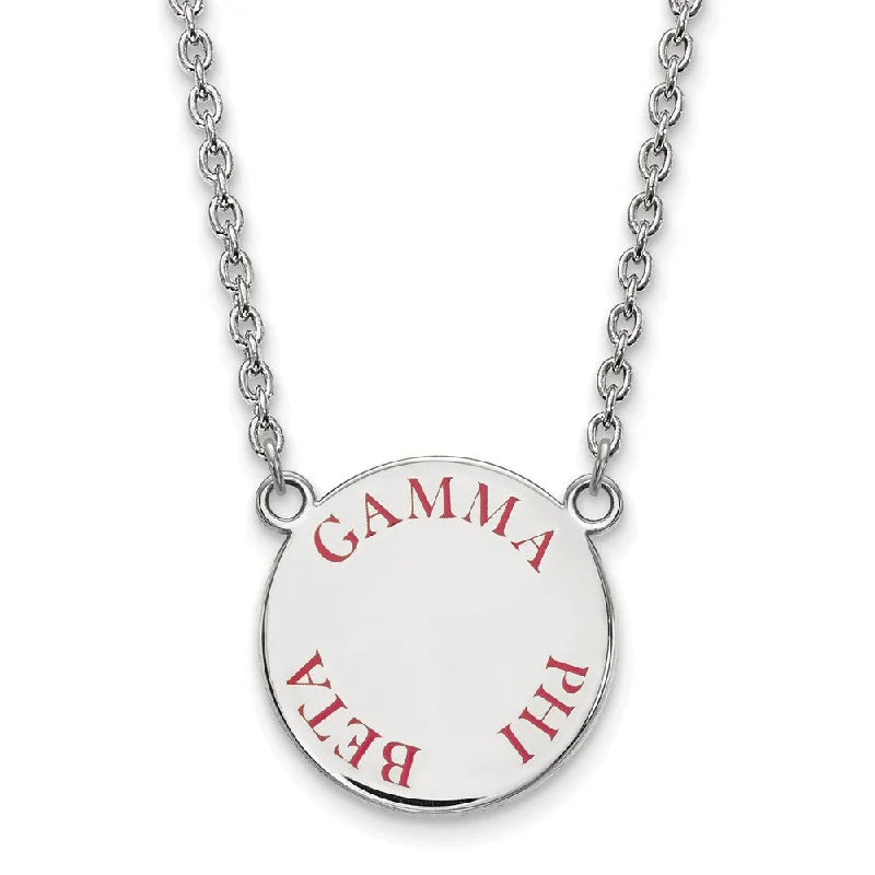 Your Dream Jewelry At Dream Prices Sterling Silver Gamma Phi Beta Large Red Enamel Necklace