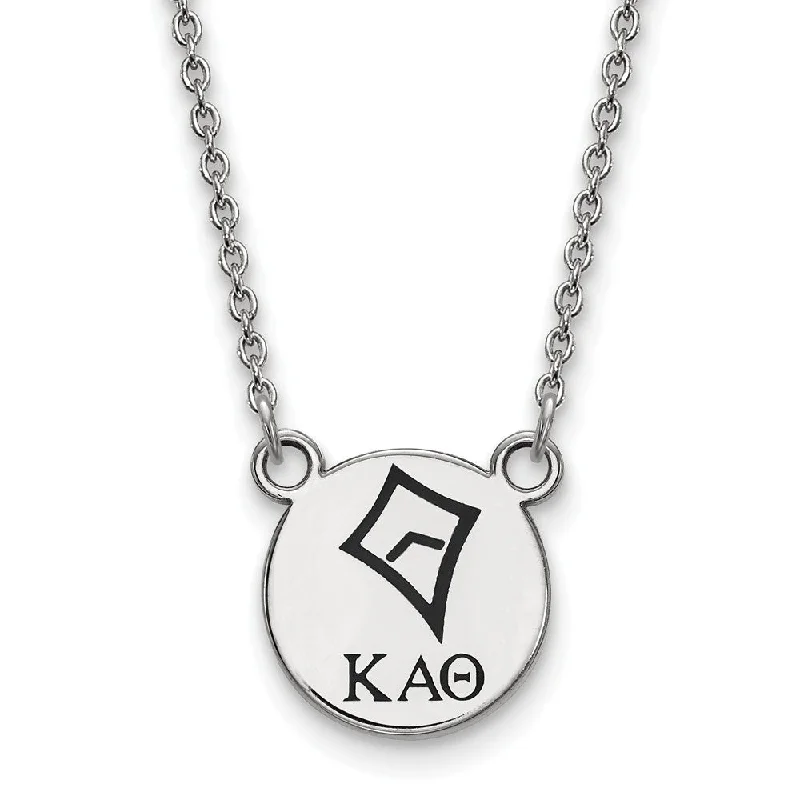 Personalized Jewelry Sale – Unique Gifts At Low Prices Sterling Silver Kappa Alpha Theta Small Enamel Necklace