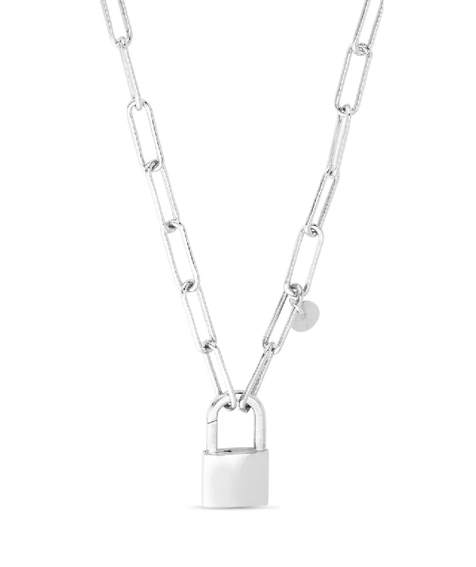 Jewelry Flash Sale – Stylish Designs At Unbeatable Rates Sterling Silver Lock Link Paperclip Necklace