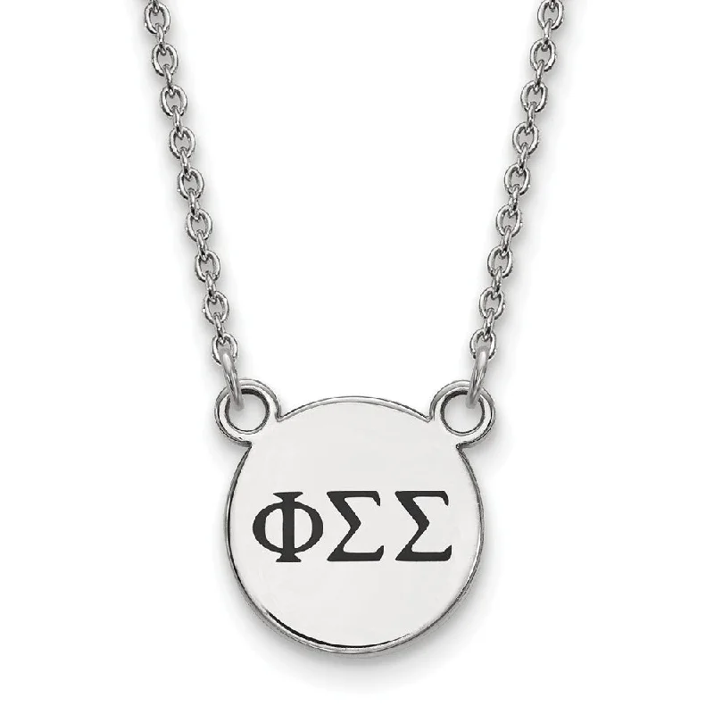 Dazzle With Discounts – Shop Jewelry On Sale Sterling Silver Phi Sigma Sigma Small Enamel Greek Letters Necklace