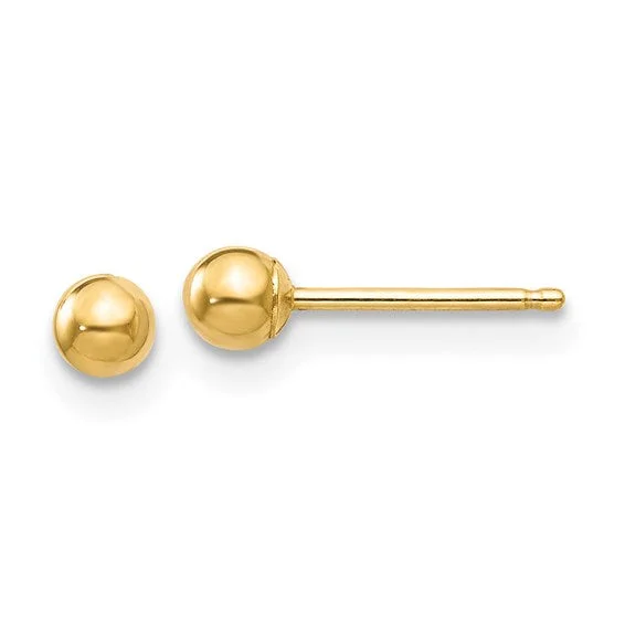 Exclusive Online Jewelry Sale – Don't Wait 14K 3MM Gold Ball Studs