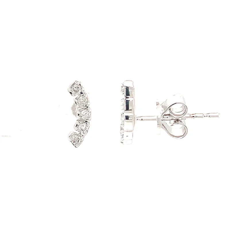 Jewelry Flash Sale – Stylish Designs At Unbeatable Rates 14K White Gold Diamond Ear Climber Earring