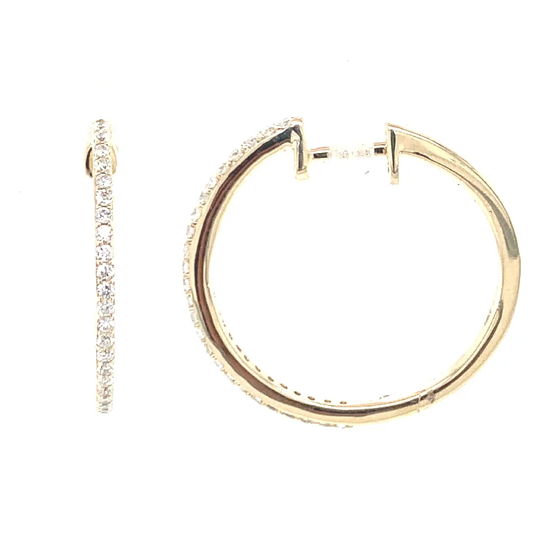 Limited-Stock Jewelry Sale – Shop Before It's Gone 14K Yellow Gold Diamond Hoop