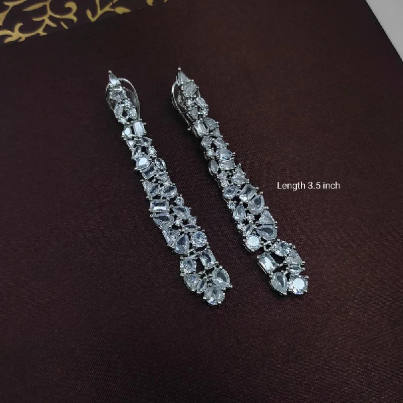 Limited-Time Jewelry Sale – Don't Miss These Deals Aamrapali Silver Plated AD Stone Dangler Earrings