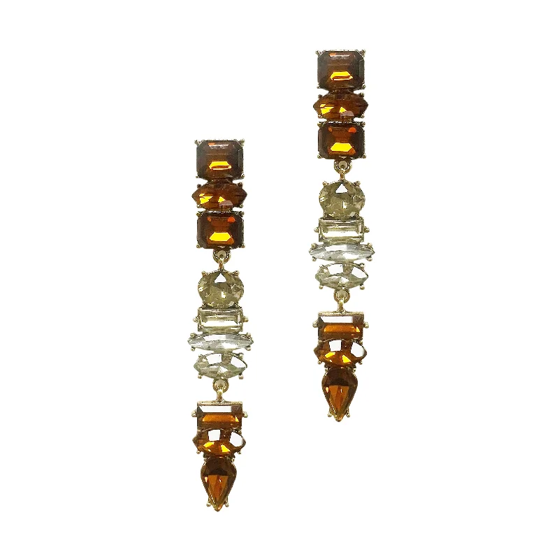 Grab Your Dream Jewelry At The Lowest Prices Amber Cascade Crystal Drops