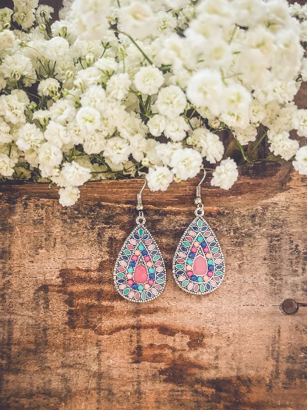 Premium Jewelry Now Available At Special Discounts Beautiful Boho Pink Drop Earrings