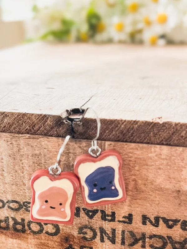 Eco-Friendly Sustainable Jewelry For Conscious Buyers Adorable Peanut Butter and Jelly Earrings