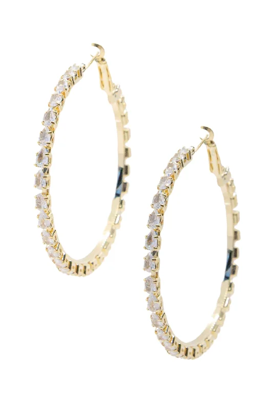 Bestselling Jewelry At Special Promotional Rates Large Gold Luster Gem Hoops