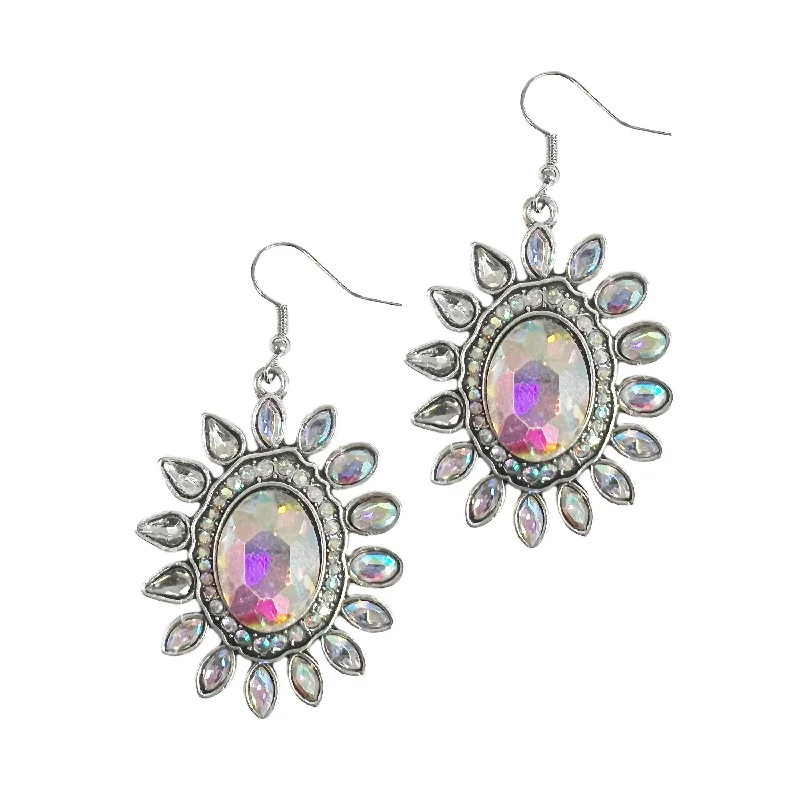 The Ultimate Jewelry Sale – Exclusive Styles At Great Prices Silver Sun Earrings with AB Stones