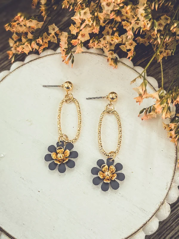 Exclusive Jewelry Sale – Shine For Less Beautiful Gold Flower Drop Earrings