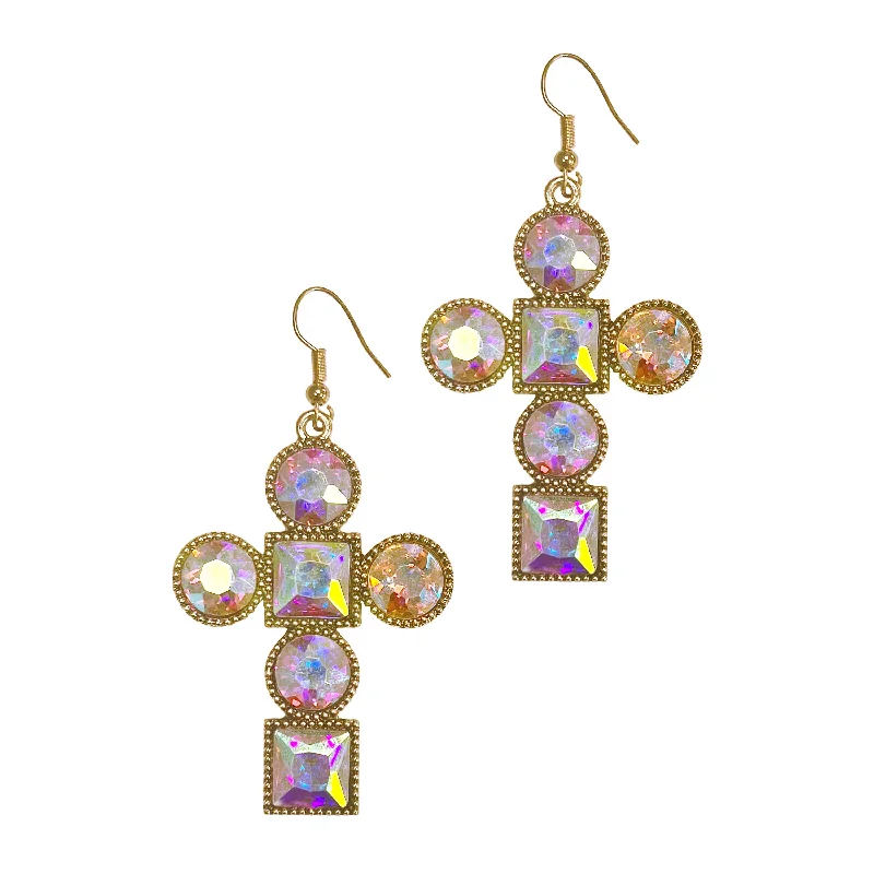 Exclusive Jewelry Bundles At Discounted Prices Crystal Cross Earrings in Gold