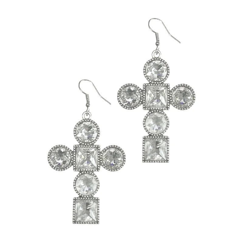 Buy More, Save More On Stunning Jewelry Pieces Crystal Cross Earrings