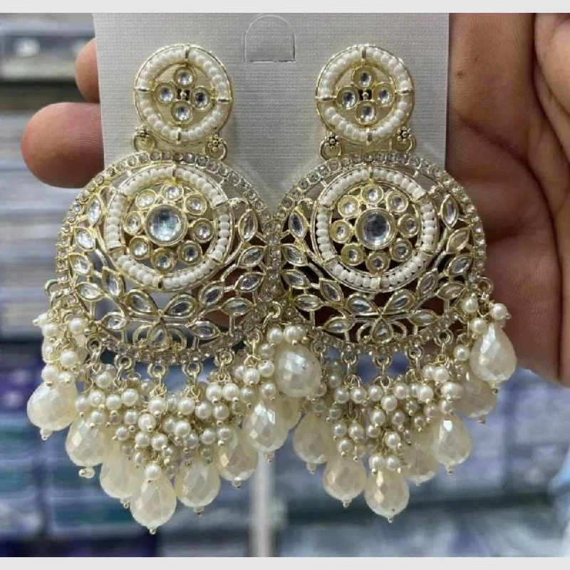 Elevate Your Jewelry Collection With Limited-Time Savings Manisha Jewellery Gold Plated Kundan Stone And Pearls  Dangler Earrings