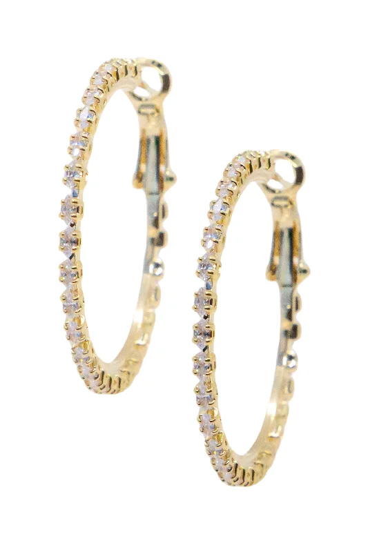 Luxury Meets Affordability – Jewelry Sale Now Live Medium Golden & Crystal Glow Hoops