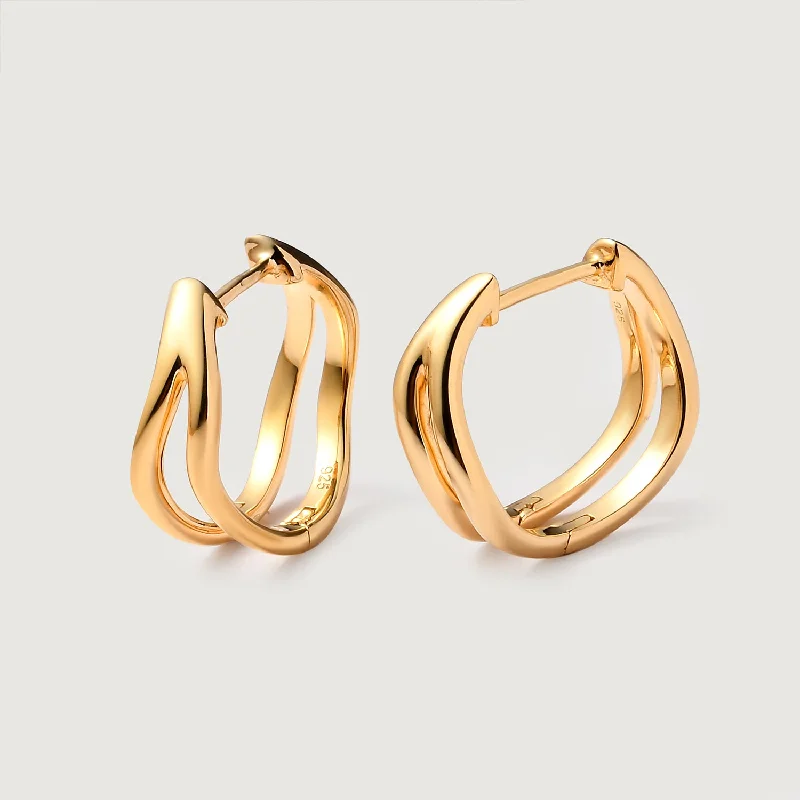 Glamorous Jewelry, Glamorous Deals – Shop Now Molto Wave Hoop Earrings