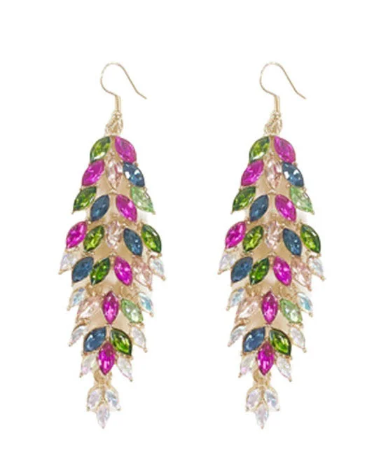 Glamorous Jewelry, Glamorous Deals – Shop Now Multi Crystal Chandelier Earrings