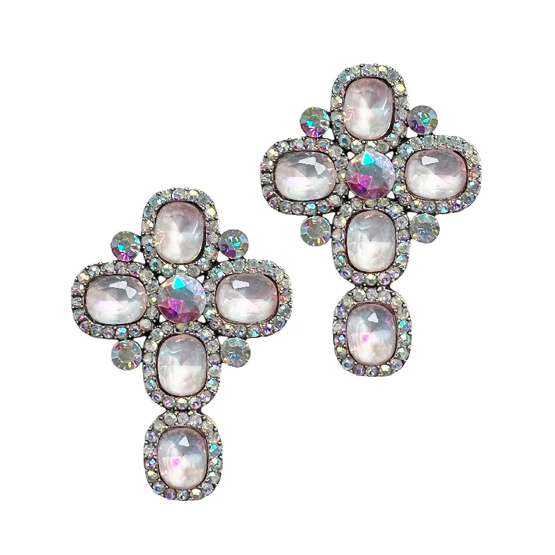 Premium Diamond Jewelry For Unforgettable Moments Opulent Crystal Cross Studs