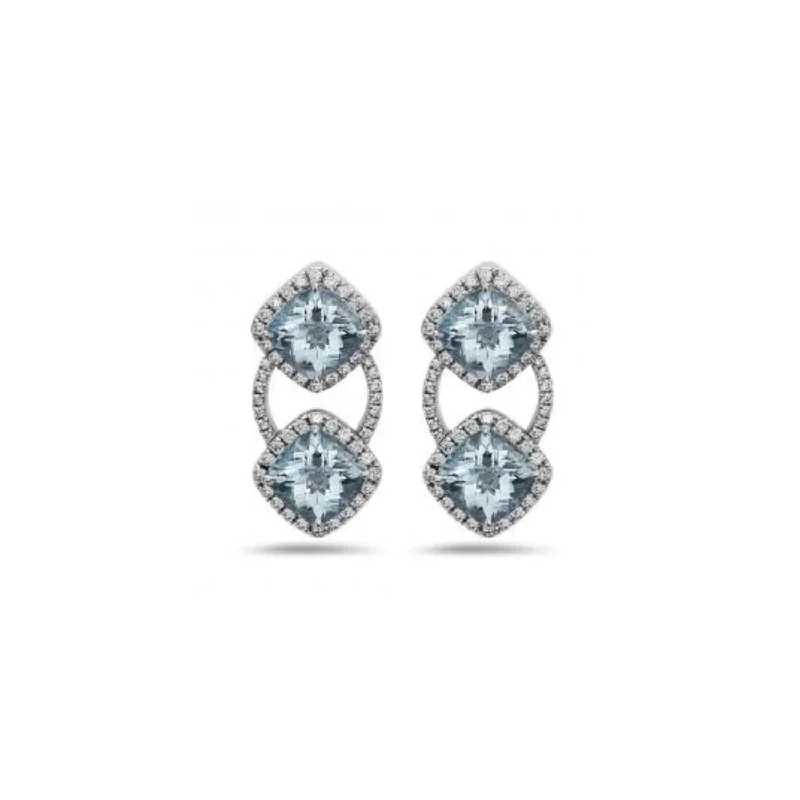 Timeless Beauty, Unbeatable Deals – Jewelry Sale On Pastel Diamond Double Cushion Earring