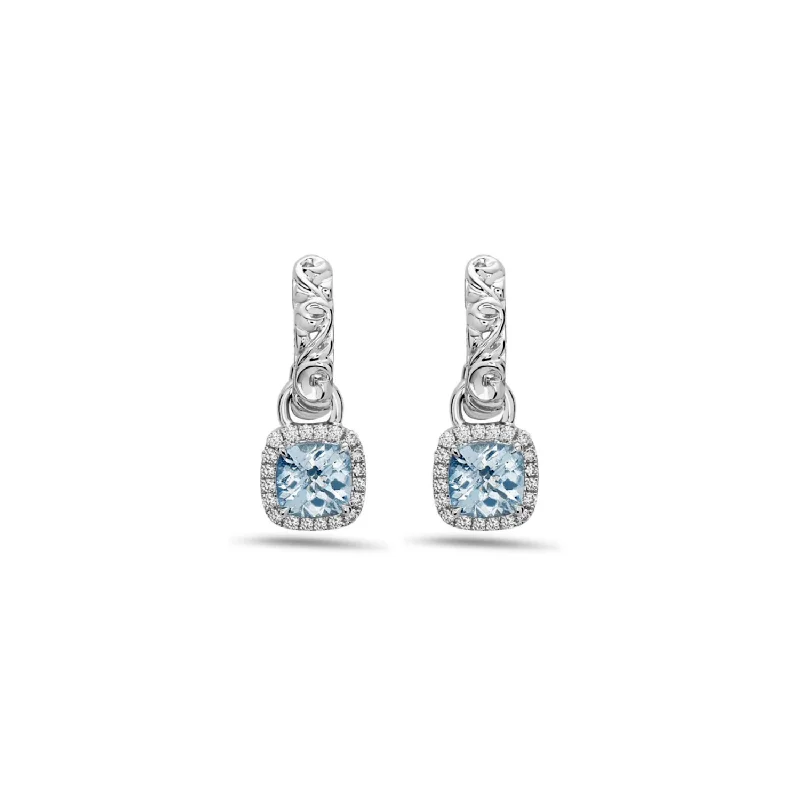 Elegant Jewelry Styles At Budget-Friendly Prices Pastel Diamond Ivy Cushion Drop Earring