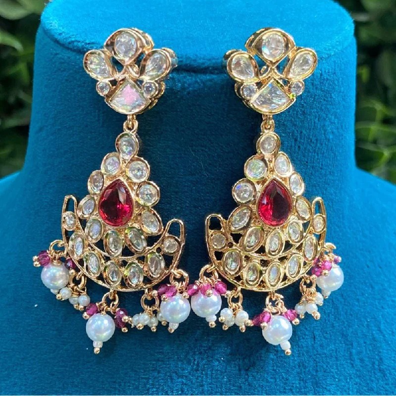 Best Jewelry Sale – Shop Exclusive Designs Now Prime Kundan Jewellery Gold Plated Crystal Stone And Pearls Dangler Earrings