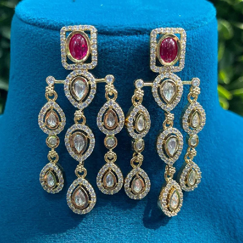 Big Discounts On Elegant Jewelry Collections Prime Kundan Jewellery Gold Plated Crystal Stone Dangler Earrings