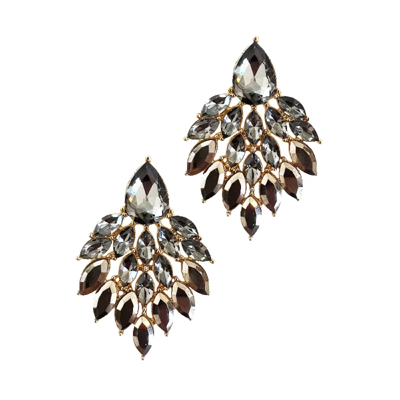 Limited-Time Jewelry Sale – Elegant Styles At Less Smokey Crystal Feather Earrings