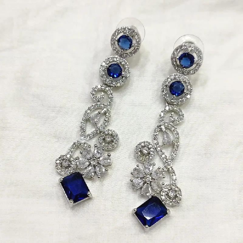 Grab Stylish Jewelry Before The Sale Ends SNERA Silver Plated Crystal Stone Dangler Earrings