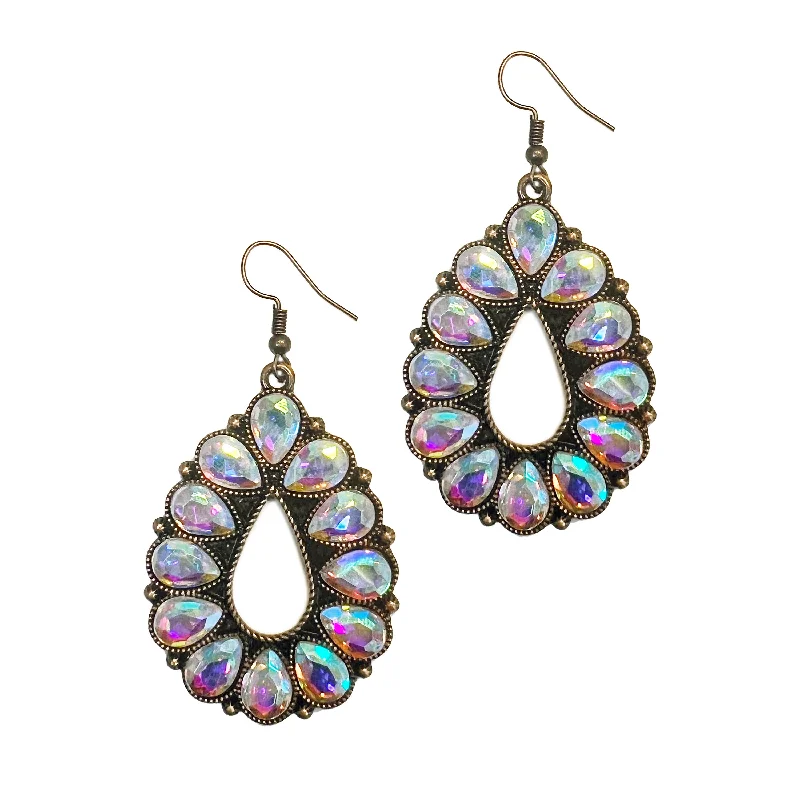 High-End Sparkle, Low-End Prices – Jewelry Sale Live Copper Teardrop Earrings with AB Crystals