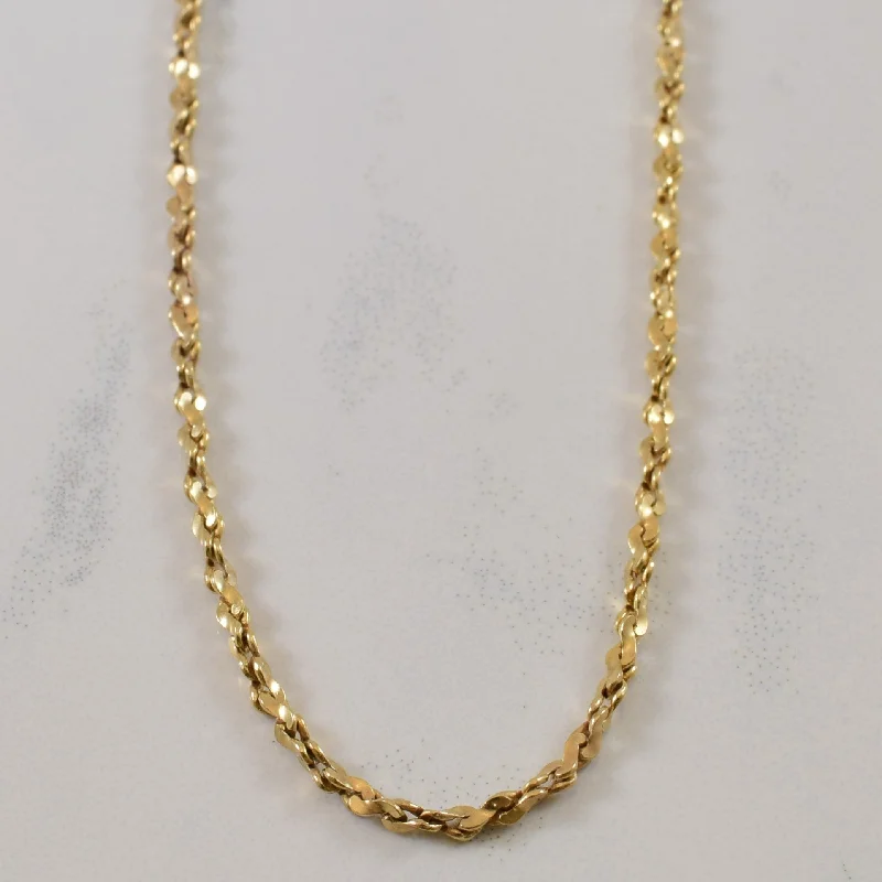 Timeless Elegance Now At Special Discounts 10k Yellow Gold Twisted Serpentine Chain | 18" |