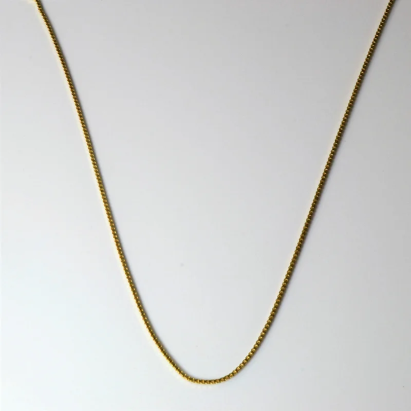 Fashion-Forward Jewelry At Exclusive Discounts 14k Yellow Gold Box Chain | 17"|