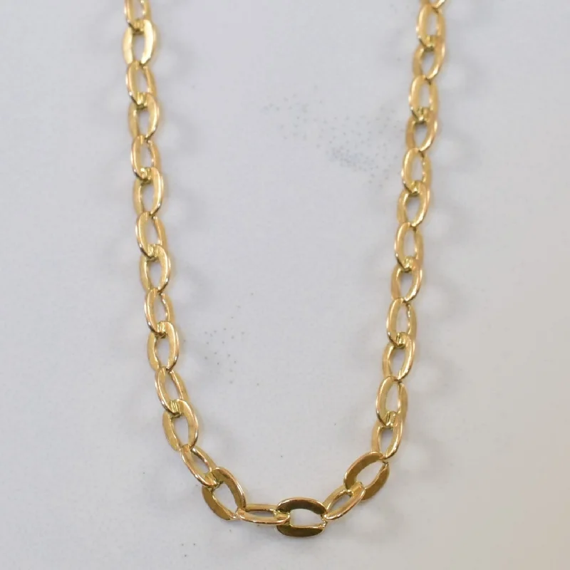 Discounted Jewelry For A Glamorous Look 14k Yellow Gold Flat Link Cable Chain | 27" |