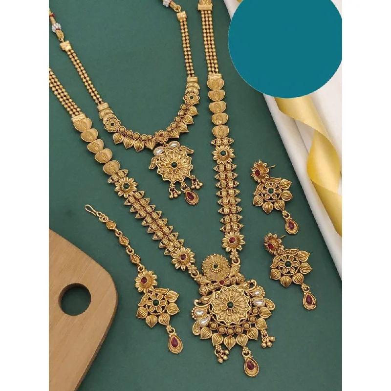 Elegant Jewelry At Unbeatable Prices – Shop Today Akruti Collection Gold Plated Combo Necklace Set