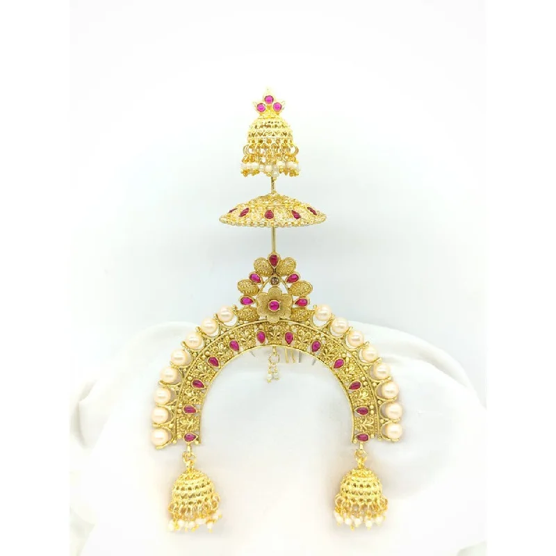 Final Call – Shop Exquisite Jewelry Before It's Gone Akruti Collection Gold Plated Kundan Hair Brooch