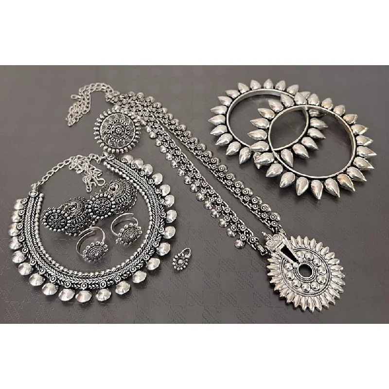 Seasonal Jewelry Sale – Upgrade Your Collection Akruti Collection Oxidised Plated Jewellery Combo Set