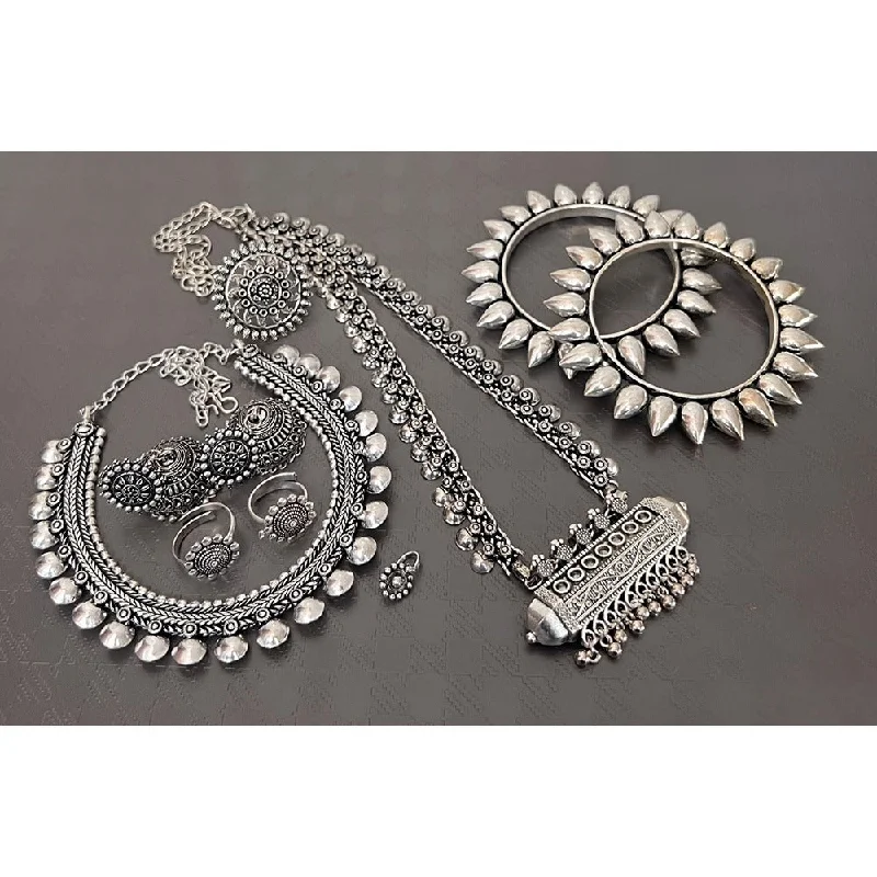 Save On Luxury Jewelry Pieces – Limited-Time Offers Akruti Collection Oxidised Plated Jewellery Combo Set