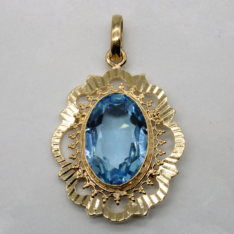 Elevate Your Outfit With Discounted Statement Jewelry Blue Glass Pendant | 8.25ct |