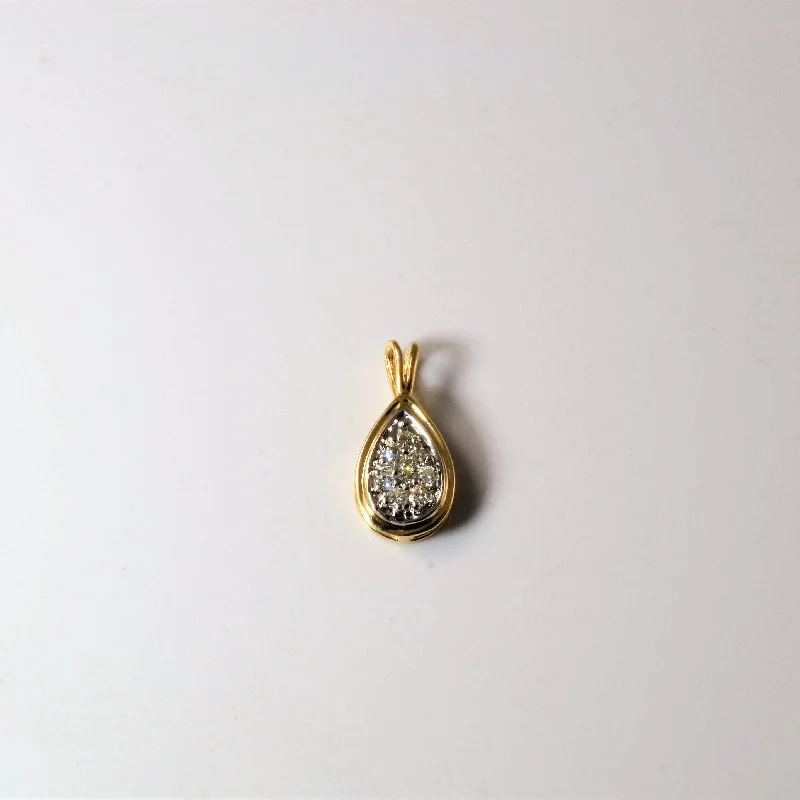 Unlock Unbeatable Jewelry Deals Before They’Re Gone Cluster Diamond Tear Drop Pendant | 0.20ctw |