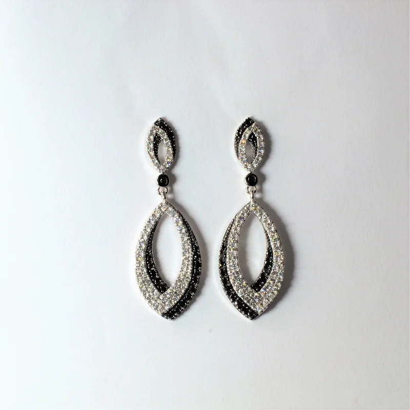 Delicate Crystal Jewelry For Sophisticated Charm White Gold Diamond Drop Earrings | 1.00ctw |