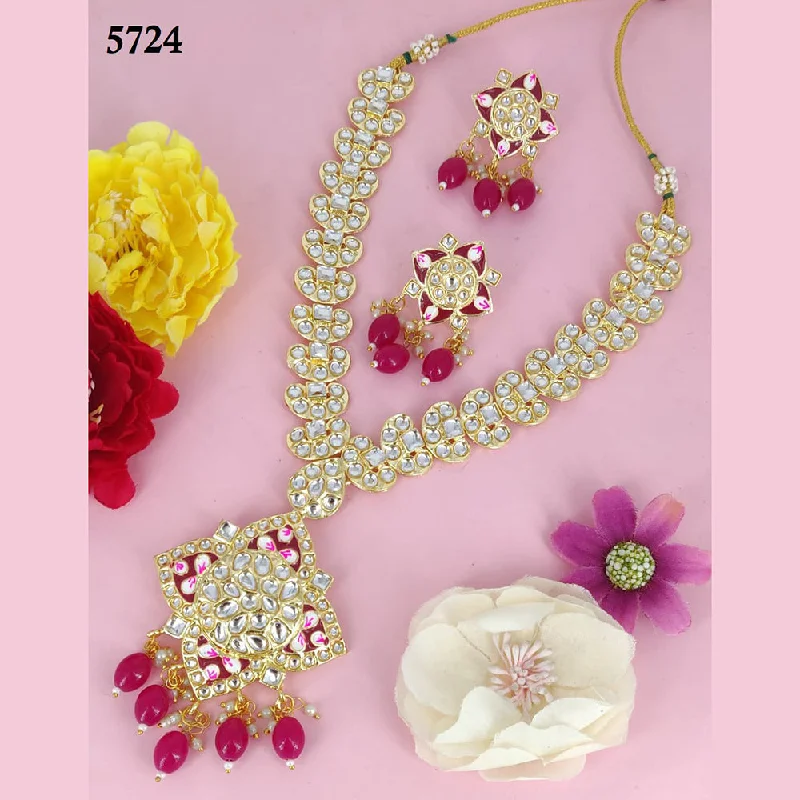 Big Savings On Your Favorite Jewelry Pieces Corbeda Fashion Gold Plated Kundan Necklace Set