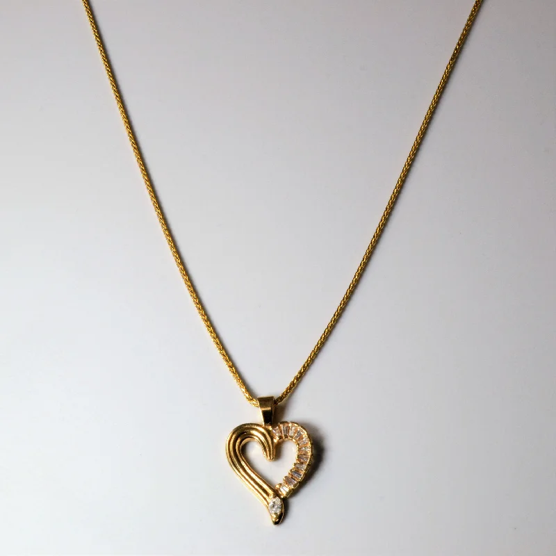 Holiday Jewelry Sale – Perfect Gifts At The Best Prices Mixed Cut Diamond Heart Necklace | 0.23ctw | 20"|